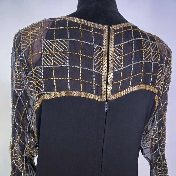 Veena Vintage Beaded Cocktail Dress - Picture 9 of 14